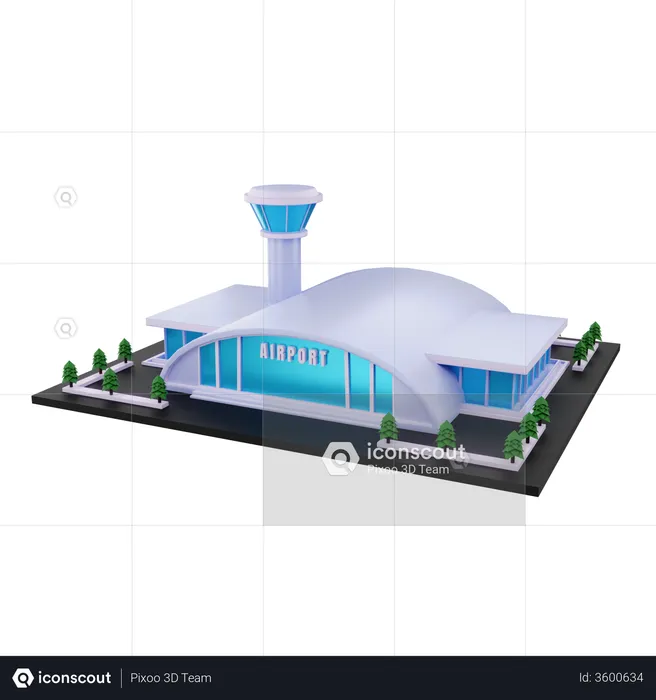 Airport  3D Illustration