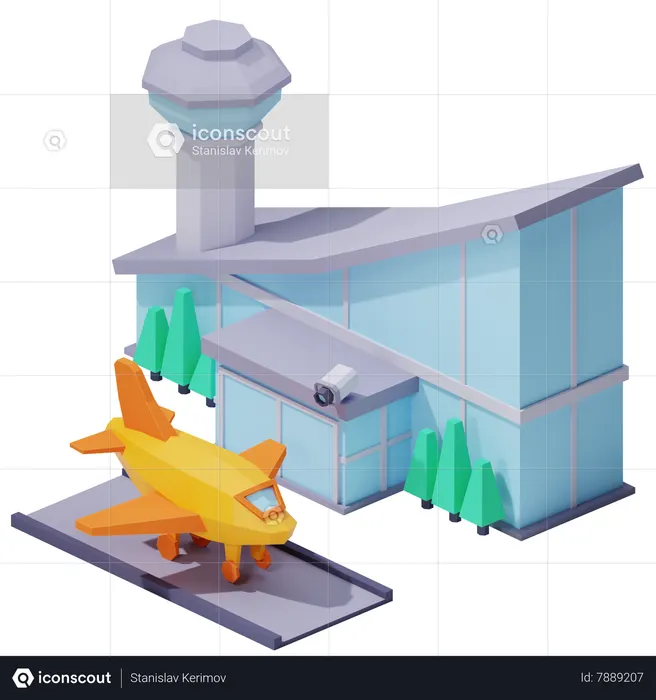 Airport  3D Icon
