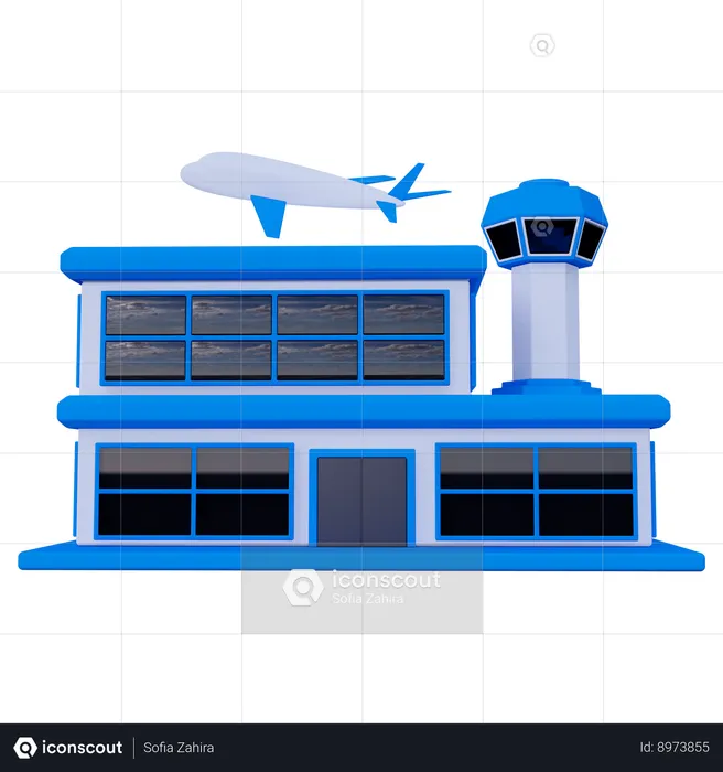 Airport Building  3D Icon