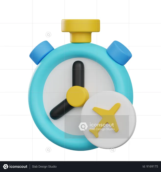 Airport Clock  3D Icon