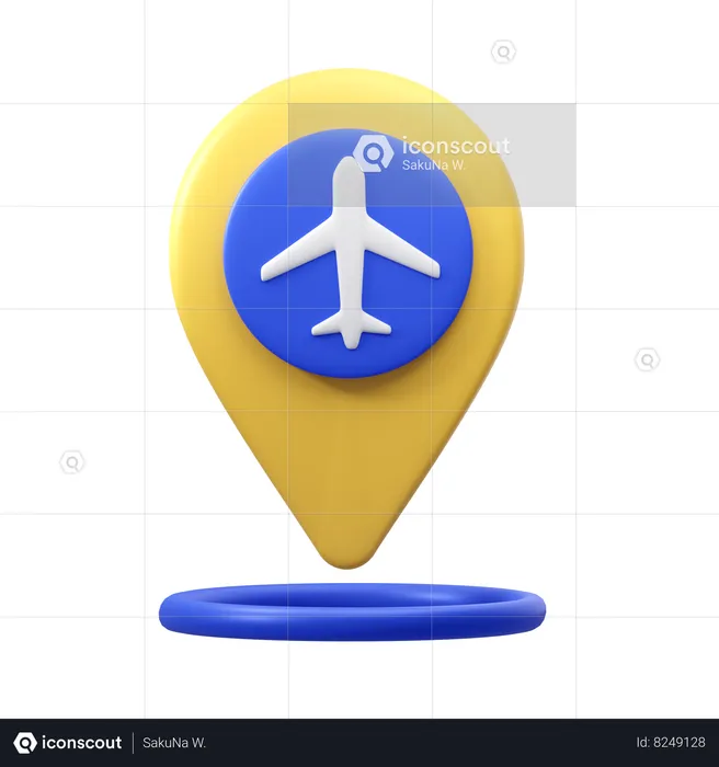 Airport Location  3D Icon