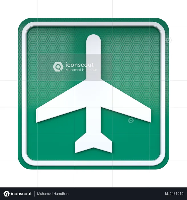 Airport Sign  3D Icon