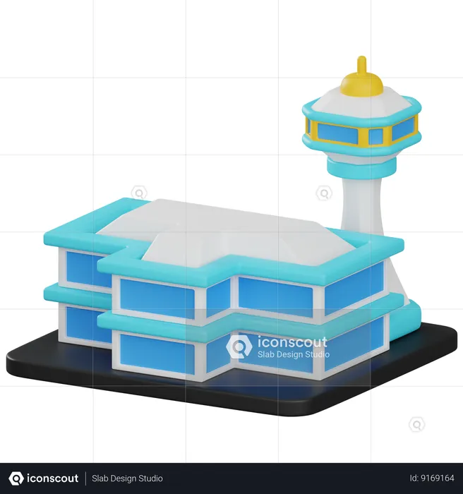Airport Terminal  3D Icon