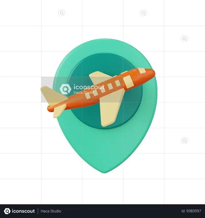 Airpot Location  3D Icon