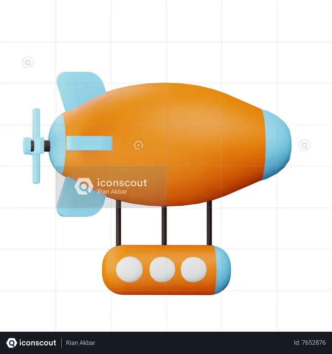 Airship  3D Icon