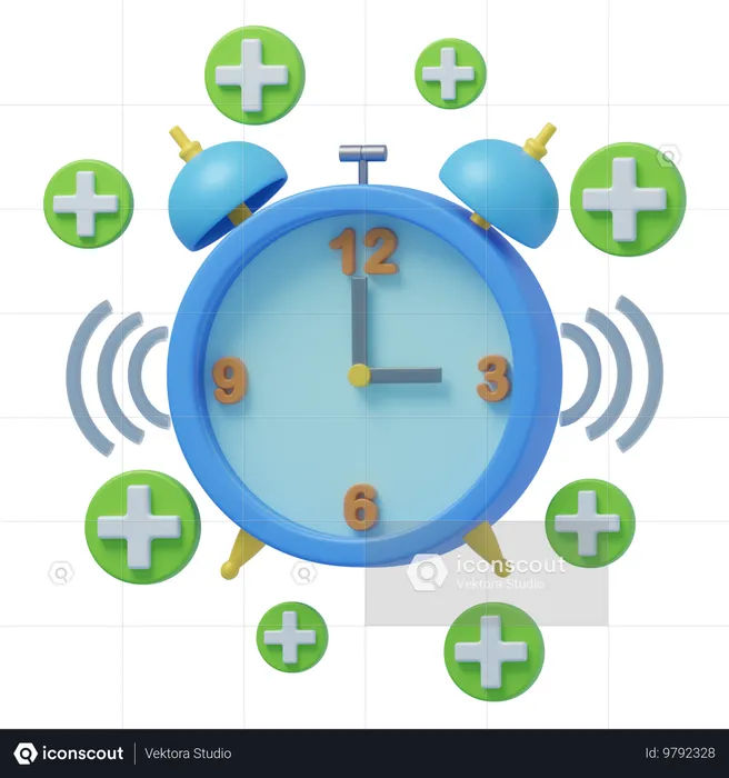 Ajoutez des alarmes pour une meilleure gestion du temps  3D Icon