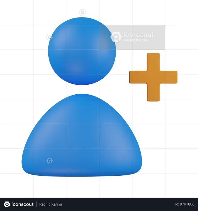 Ajouter une personne  3D Icon