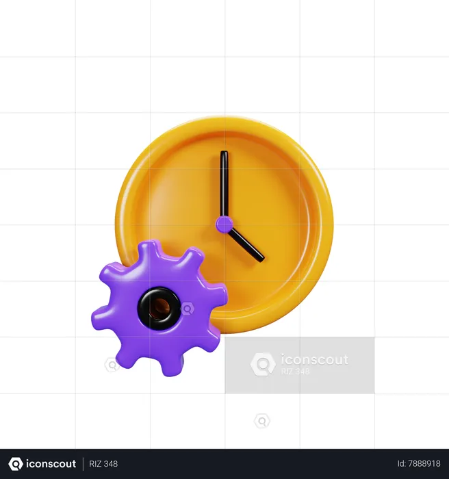 Ajuste del reloj  3D Icon