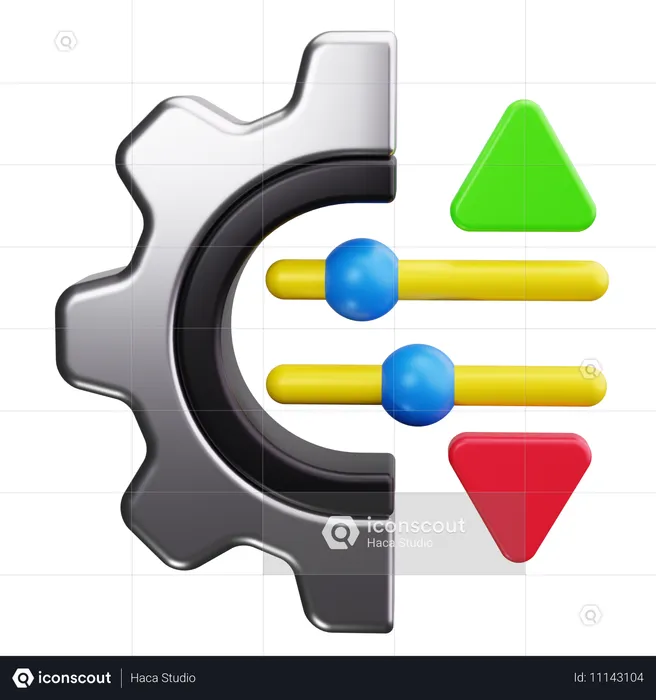 Ajustes de música  3D Icon