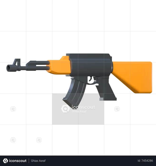 Ak 47 3D Icon Download In PNG, OBJ Or Blend Format