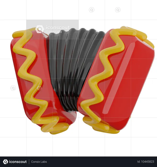 Akkordeon  3D Icon