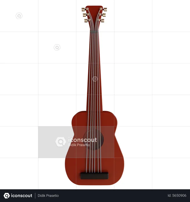 Akustische Gitarre  3D Icon