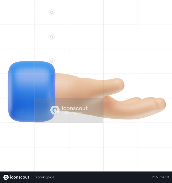 Handbewegung akzeptieren  3D Icon