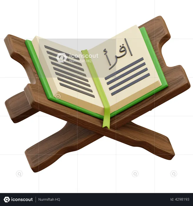Al Quran Book Read  3D Illustration