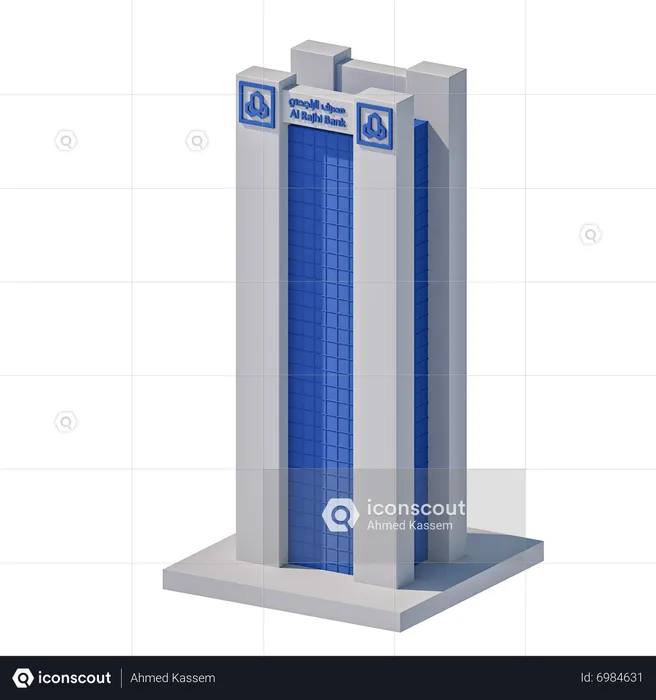 Al Rajhi Tower - Riyadh  3D Icon