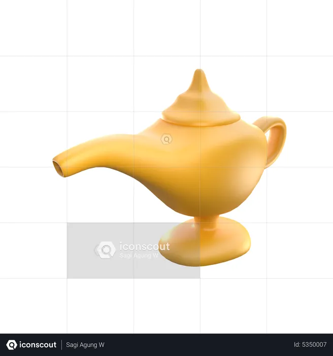 Aladdin Lamp  3D Icon