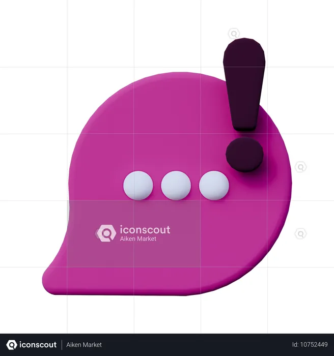 Alarm-Chat  3D Icon