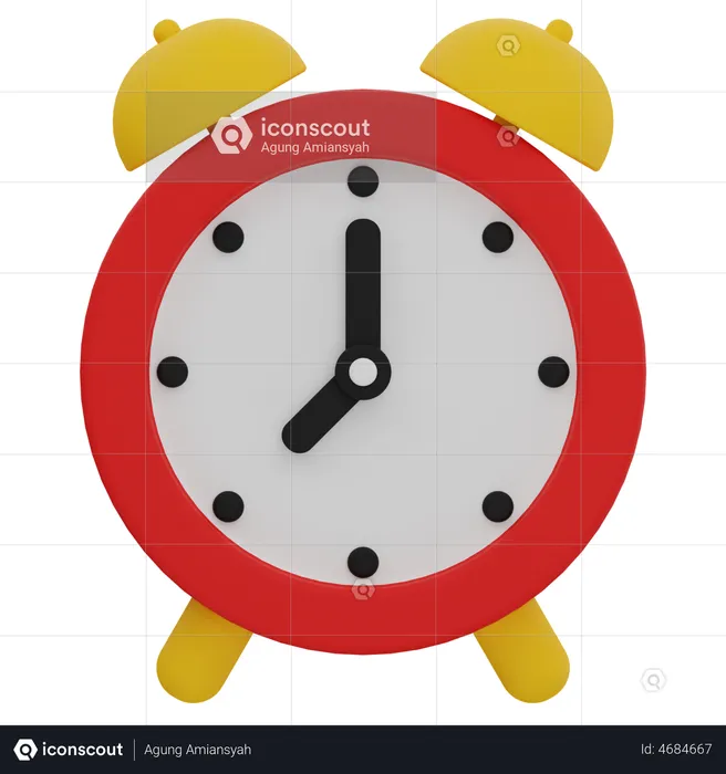 Alarm Clock  3D Illustration