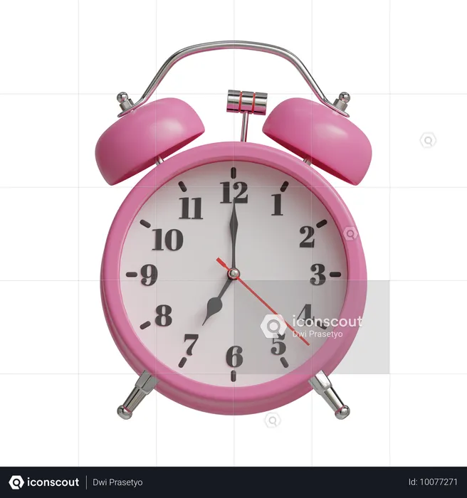 Alarm clock 7 o clock  3D Icon