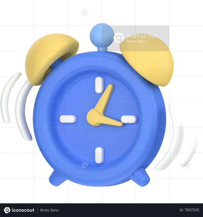 Alarm time  3D Icon