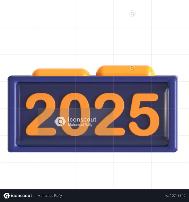 Alarma de año nuevo  3D Icon