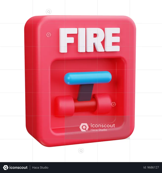 Alarma de incendios  3D Icon
