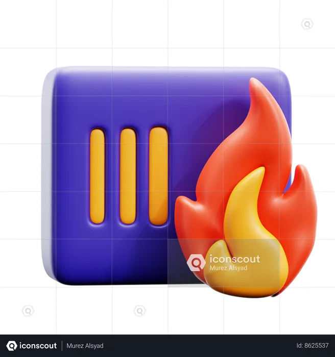 Alarme de incêndio  3D Icon