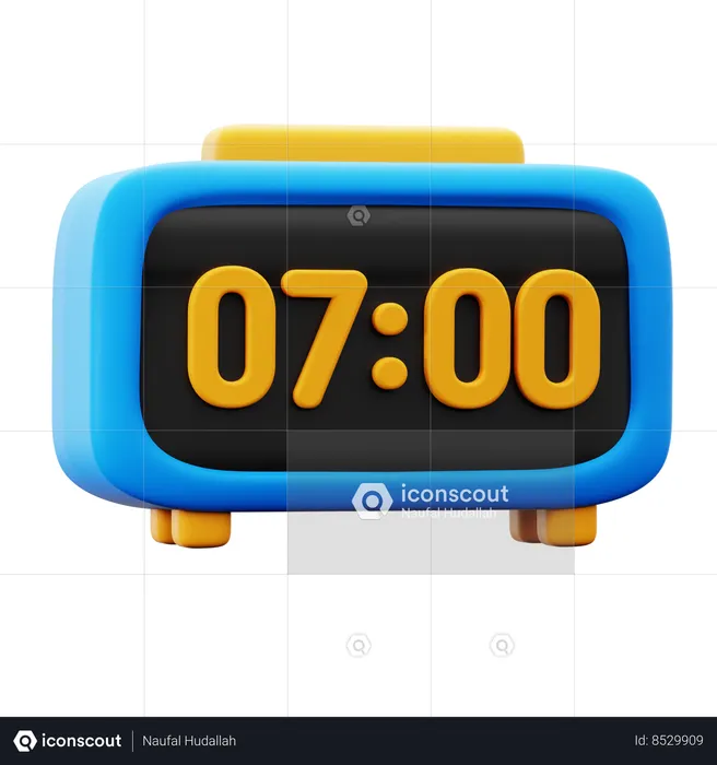 Alarme numérique  3D Icon