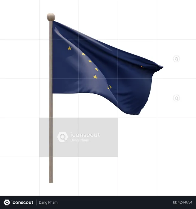 Alaska-Fahnenmast Flag 3D Flag