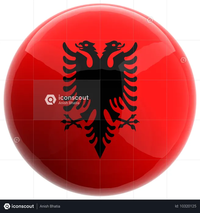 Albania Flag 3D Icon