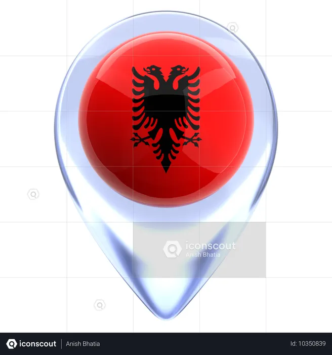 Albania Flag 3D Icon