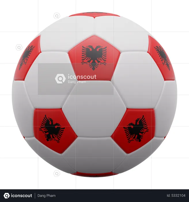 Albania Ball Flag 3D Icon