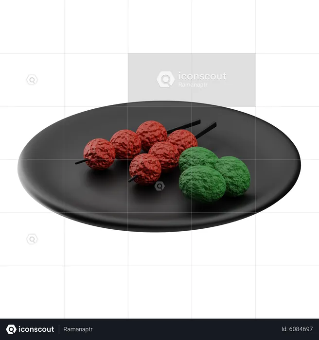 Albóndigas de pollo  3D Icon