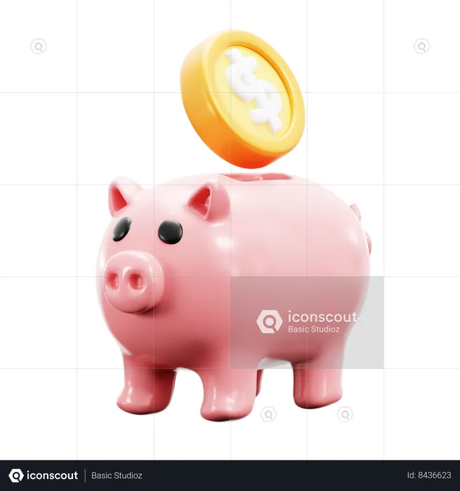 Ahorro de cerdito  3D Icon