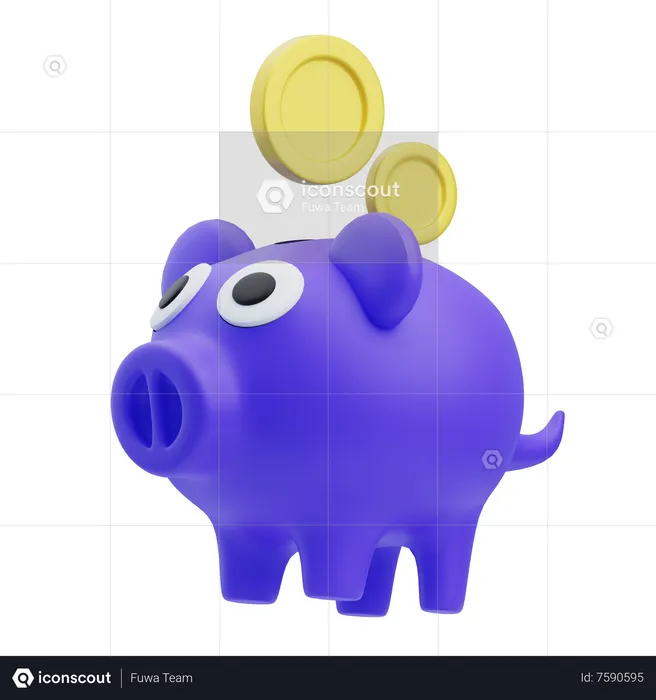 Ahorro de cerdito  3D Icon