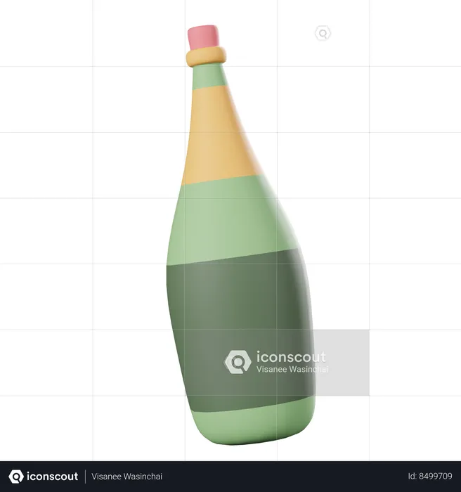 Alcohol Bottle  3D Icon
