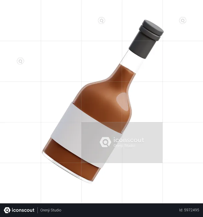 Alcohol Bottle  3D Icon