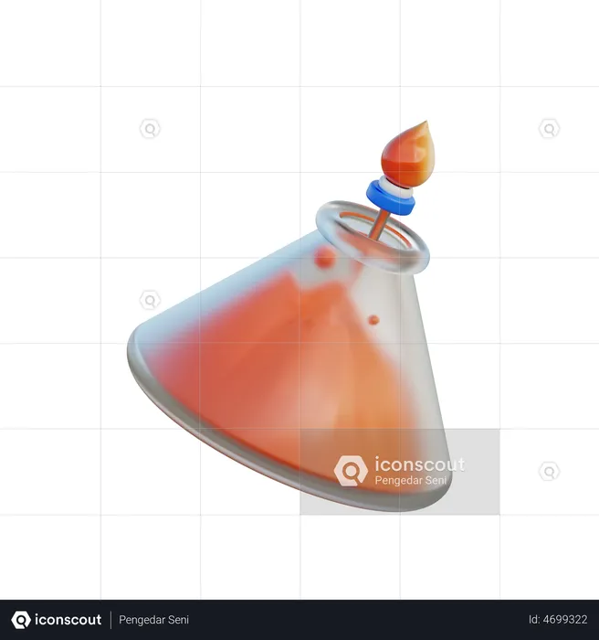 Alcohol Burner  3D Illustration