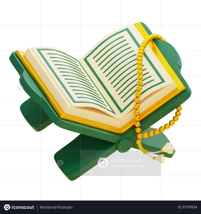 Livro do Alcorão aberto  3D Icon