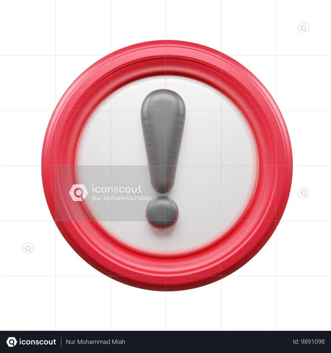 Alert  3D Icon