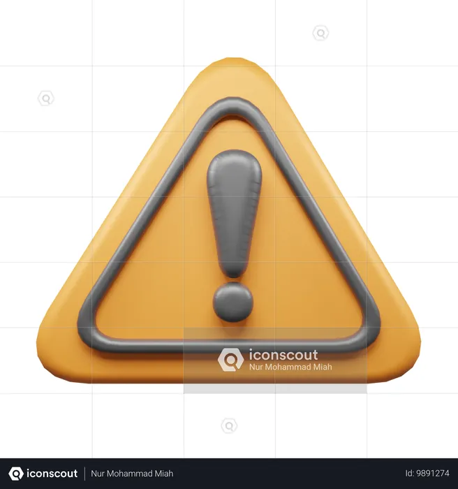 Alert  3D Icon