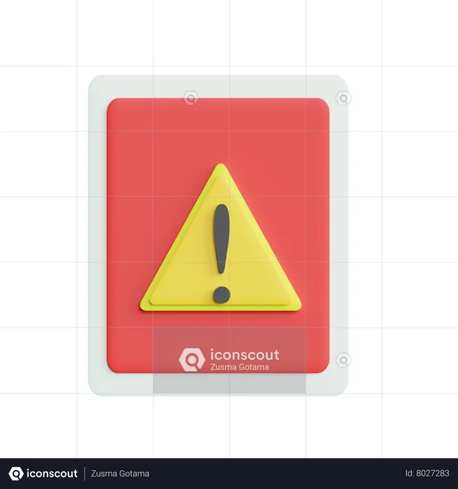 Alert  3D Icon