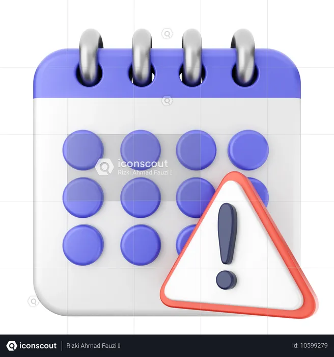 Alert Calendar  3D Icon