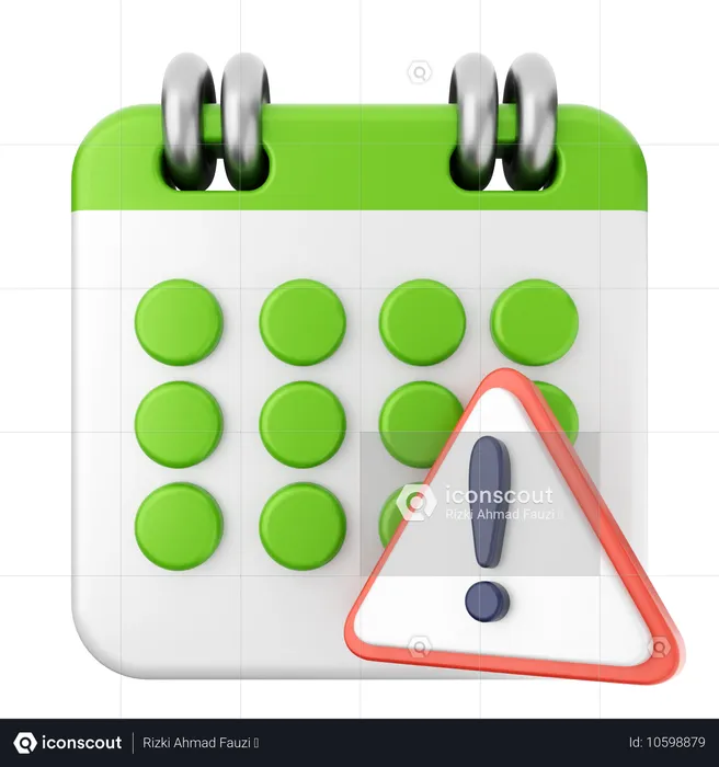 Alert Calendar  3D Icon