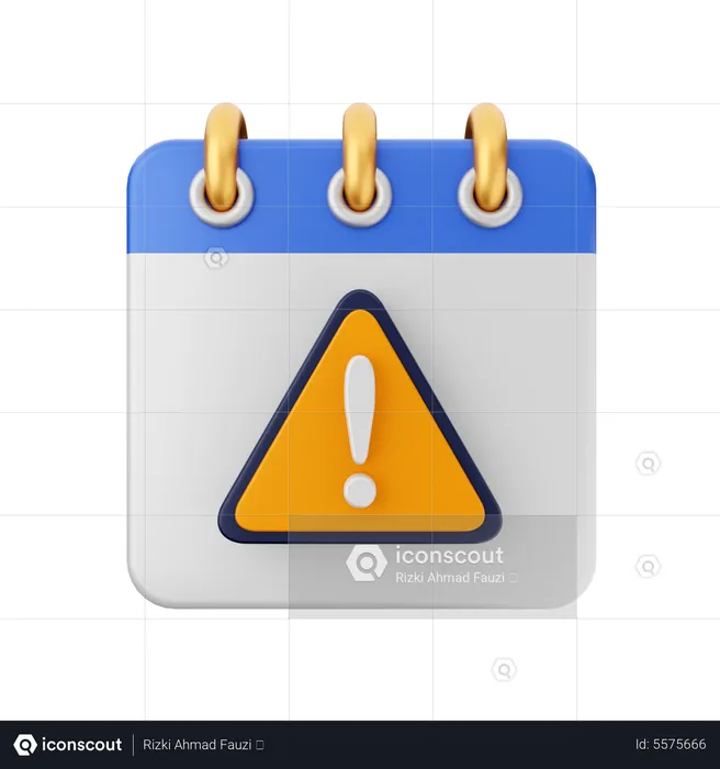 Alert Calendar  3D Icon