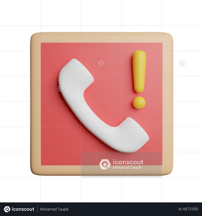 Alert Call  3D Icon