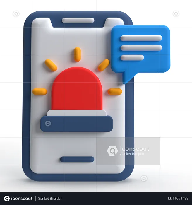 Alert Message  3D Icon