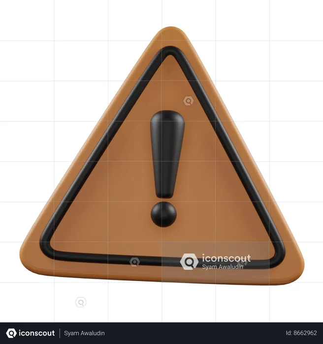 Alert Sign  3D Icon