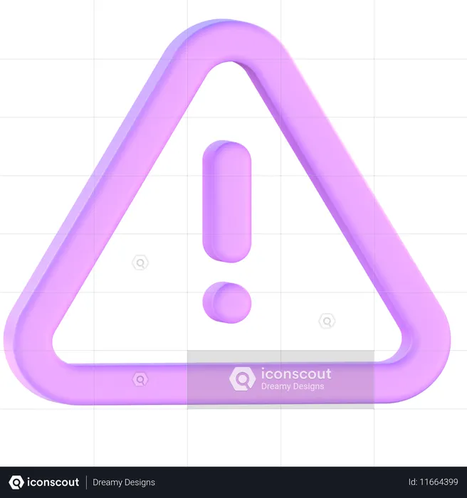 Alert Sign  3D Icon