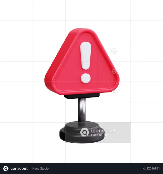 Alert Sign  3D Icon
